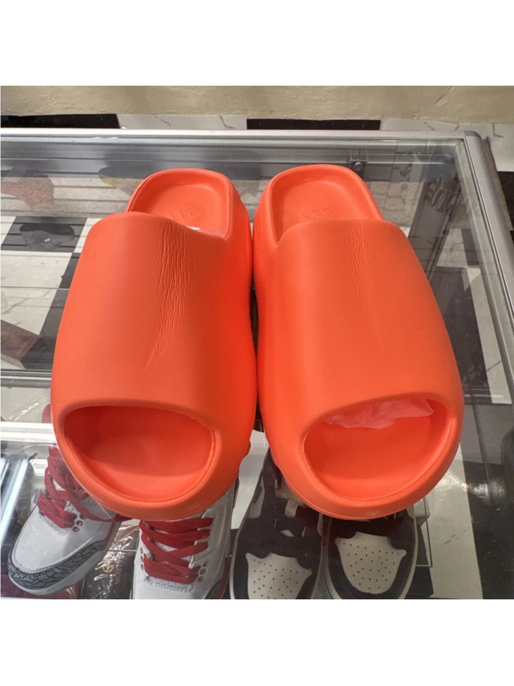 adidas Orange Slide Sandals for Men